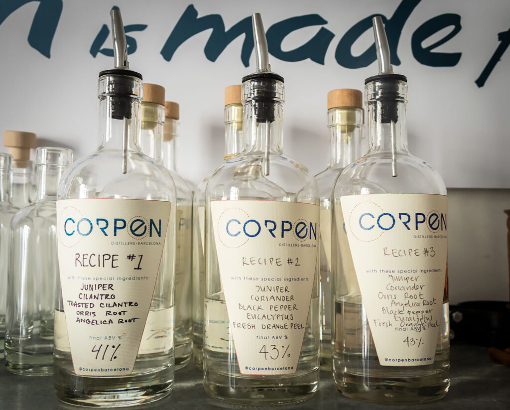 Der er tre ginopskrifter at vælge imellem på workshoppen i Barcelona.