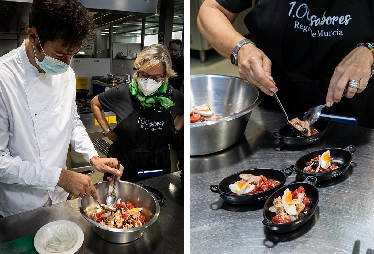 Salaten fra Murcia er lækker som forret eller på tapasbordet.