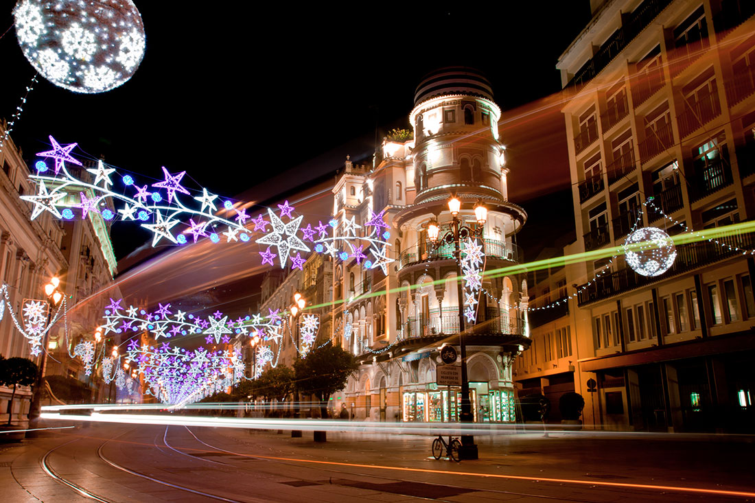 Christmas lights in Seville