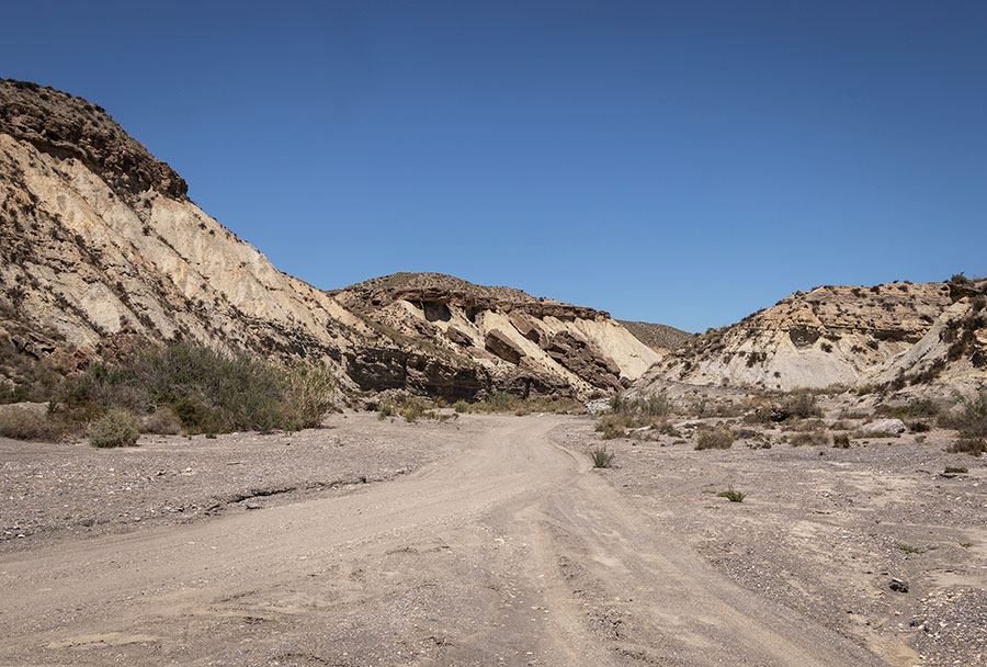 Steven Spielbergs storfilm Indiana Jones og det sidste Korstog (1989) med bl.a. Harrison Ford og Sean Connery er optaget i Tabernas i Almería ”Mange af filmens tank-scener er optaget langs denne boulevard”, lyder det fra Carlos, da vi kører ad Ramblas Viciana.