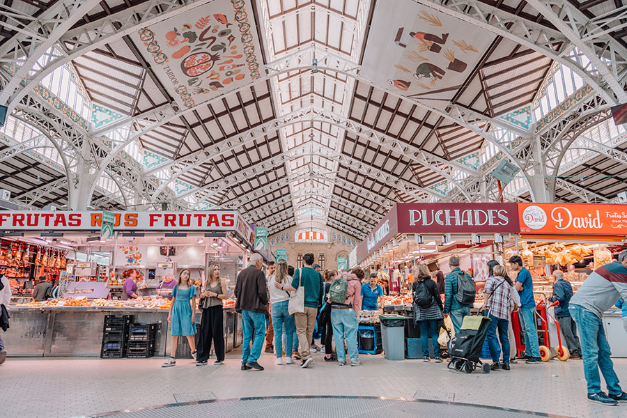 El Mercado Central de Valencia está lleno de productos sostenibles.