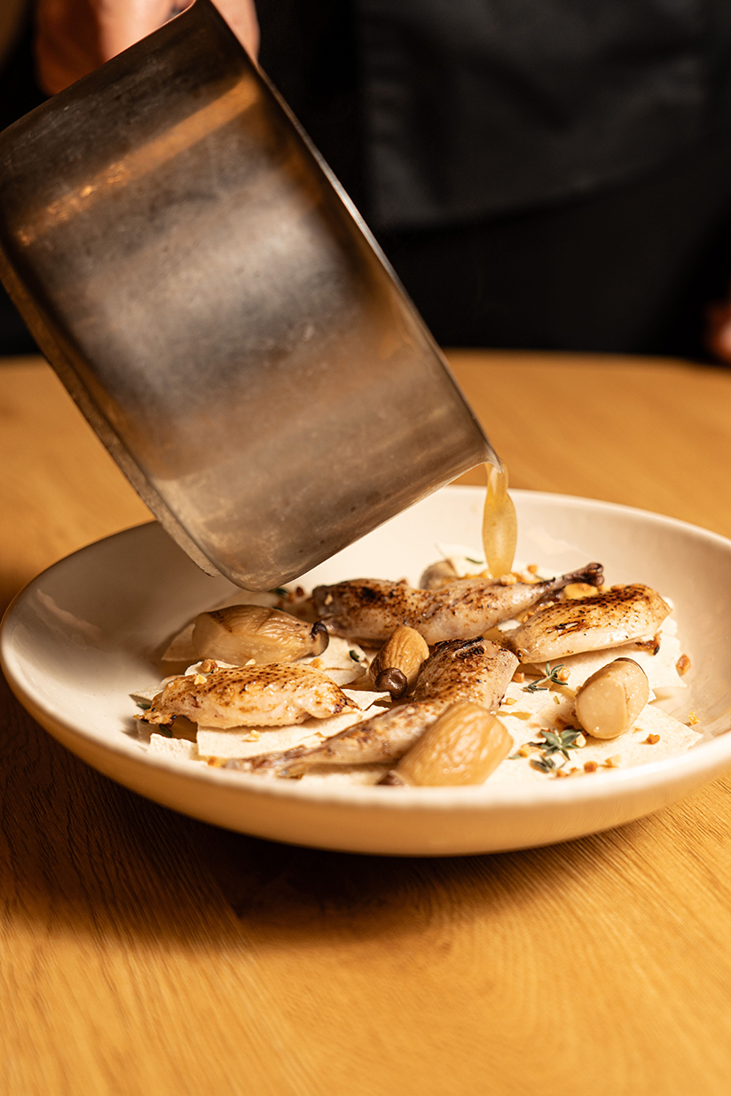 Lav selv restaurant Cocleques fortolkning af gazpacho manchego. 