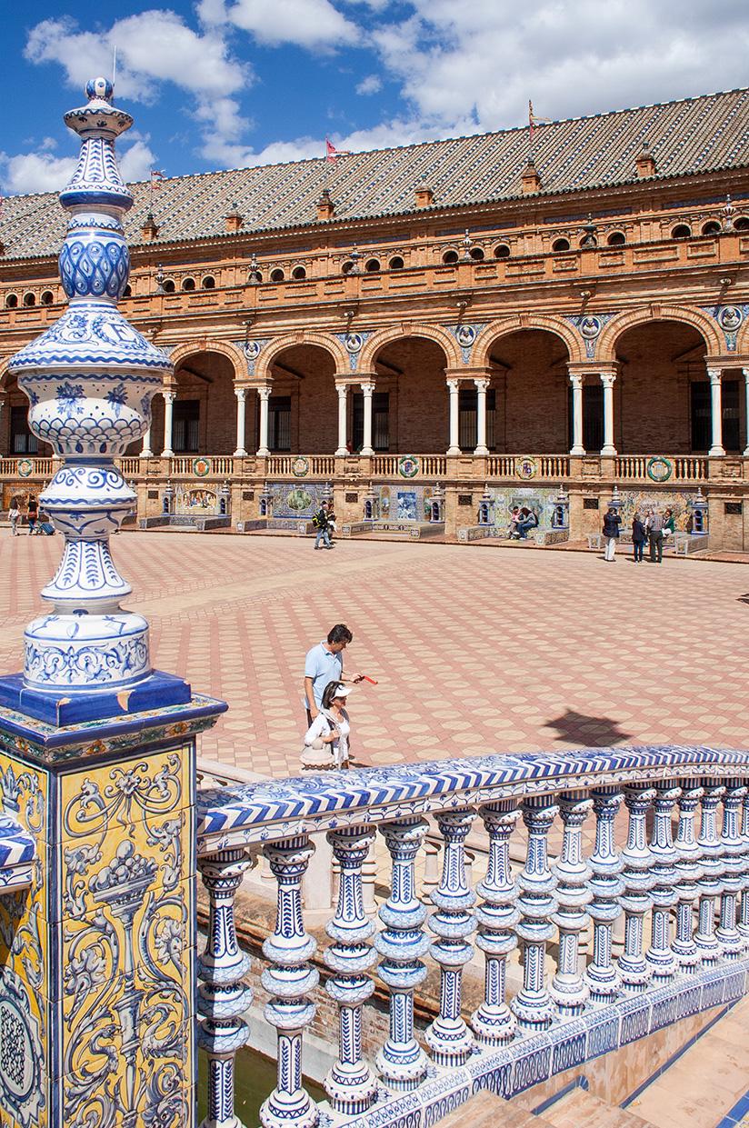 The spectacular Plaza de España is one of Seville's main attractions,