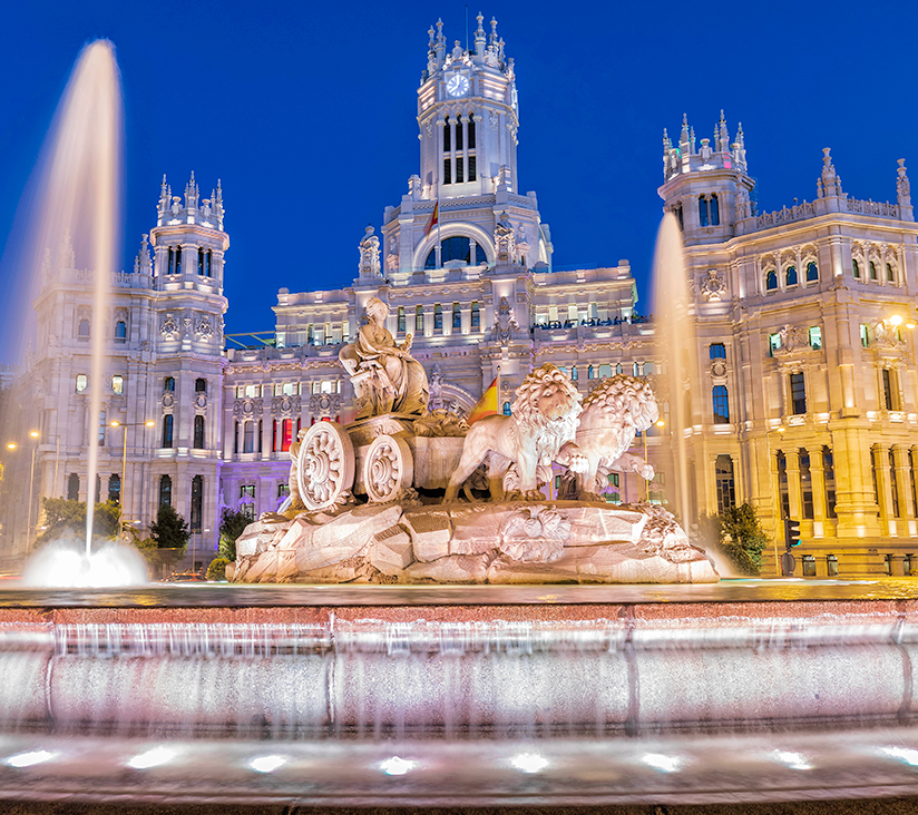 Plaza de Cibeles med det centrale springvand.